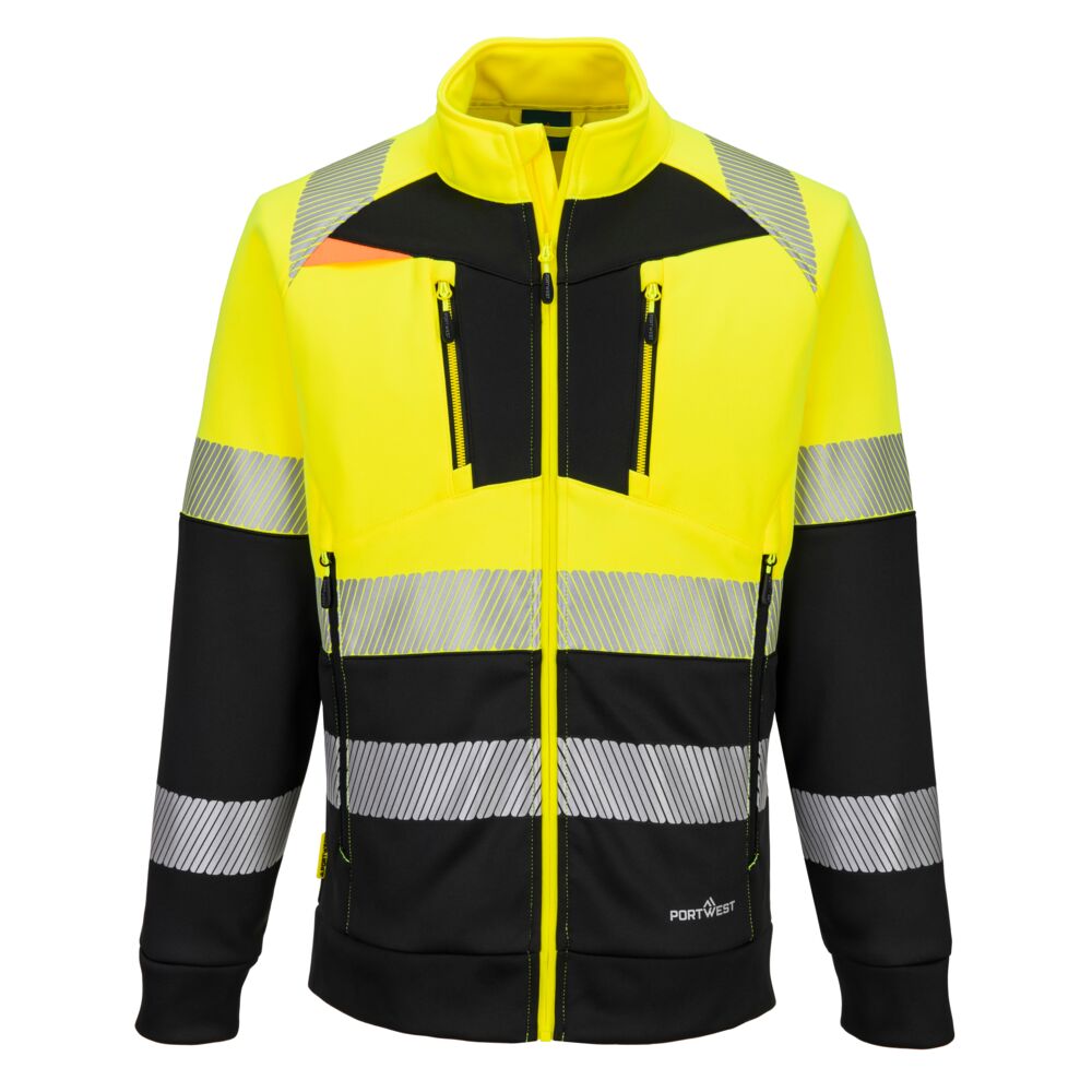 DX4 Hi-Vis Sweatjacke mit Kragen Klasse 1