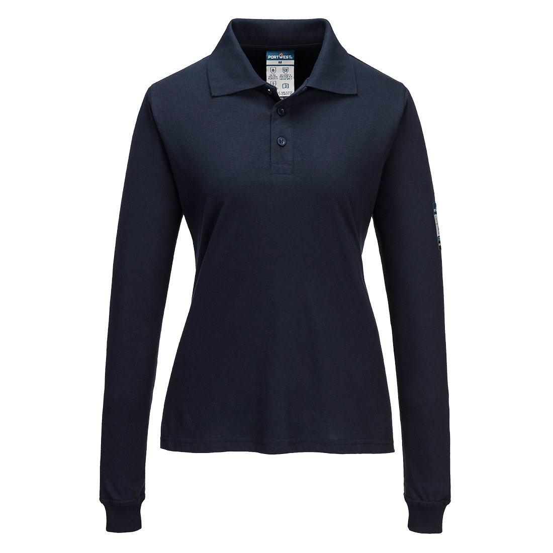 Modaflame Knit FR Damen Poloshirt langarm