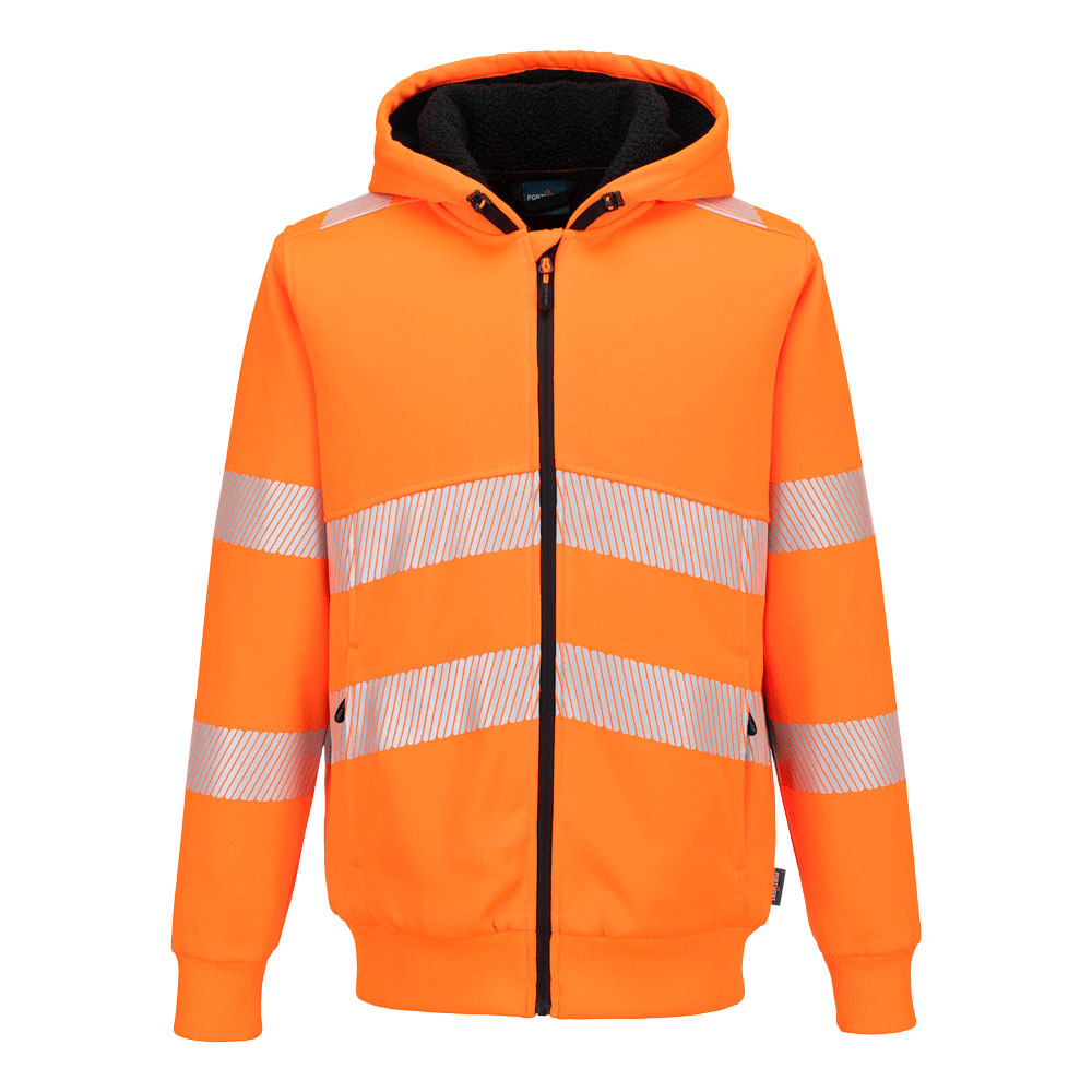 PW321 Hi-Vis Winter Hoodie mit Reißverschluss