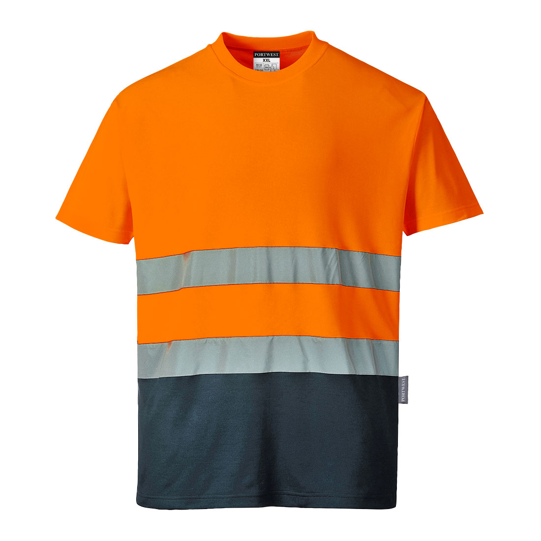 Hi-Vis Cotton Comfort Kontrast T-Shirt kurzarm